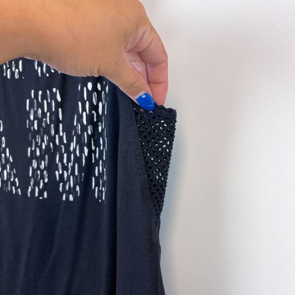 Free People FP Movement XS DREAM Split Back High Neck Tank Top Black - Picture 3 of 10